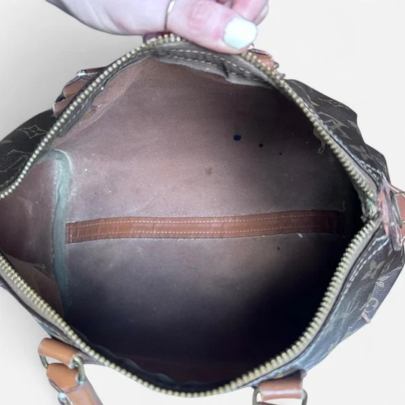 Louis Vuitton Dark Brown Monogram Satchel - Picture 3 of 5